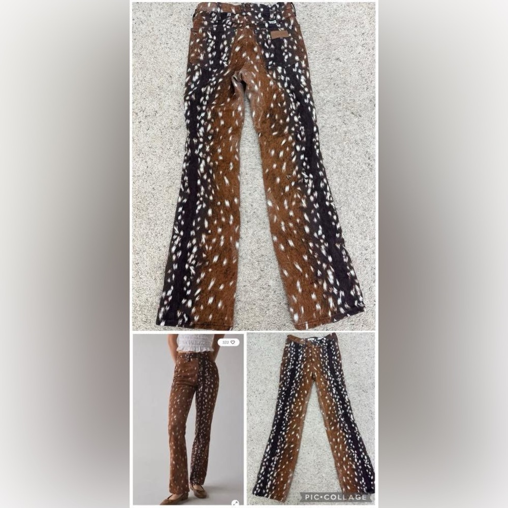Wrangler x Urban Outfitters | Fawn Print Mid Rise Bootcut